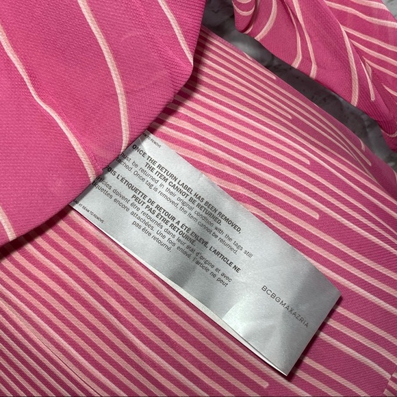 BCBG Apricot Stripe Dolman Surplice Dress 8 - Picture 5 of 14